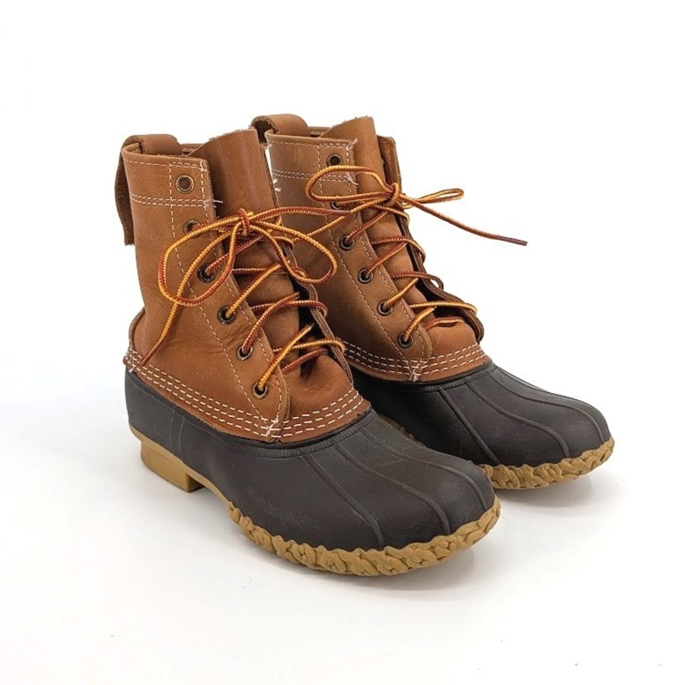 L.L. Bean Bean Boots 6" Leather Duck Boots Brown Tan Women's Size 7